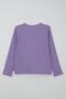 Girl's Trouser Suit with Letter Embroidery and Bow Detail, Ages 4-8, Lilac - 5