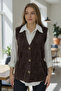 Women's soft angora button detailed vest - 4