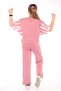 Girl's 2-Piece Set: Printed Short-Sleeved Sweatshirt & Elastic Waist Slit-Slit Wide-Leg Sweatpants - 2