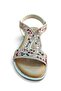 25Y187-3 Women's Stoned Flat Sole Comfort Sandals - 4