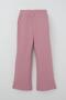Girl's Pants Set with Lettering & Heart Embroidery, with Bow Accessories, 4-8 Years Old, Dried Rose Color - 5