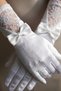 Obscura Atelier Lace Transition Bow Detailed Above-Wrist Bridal Gloves |   Couture Elegance - 2