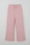 Girl's Trouser Suit with Letter Embroidery and Bow Detail, Ages 4-8, Pink - 3