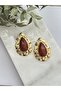 Brand Equivalent Gold Coffee Earrings (Belgüzar Korel Earrings) - 2