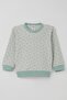 Baby Boy Pajama Set with Shoulder Patches, Mini Triangles Pattern, 4 Months-1 Year, Water Green - 2
