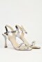 Women's Silver Heeled Shoes Pc-55678 - 3