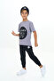 Boys' 2-Piece Set: Printed Crew Neck Short Sleeve T-Shirt & Pocket with Elastic Waistband - 2