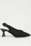 Women's Black Heeled Shoes Pc-55681