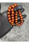 Collectible High-End Crimped Amber Prayer Beads with Old Imamiya Otutturmalı Design - 2