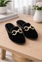 Women's Ballerinas Lightweight Comfortable Sole Pointed Toe Orthopedic Suede Mother Slippers Indoor Slippers