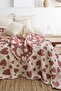 Muslin Quilt with Pink Hearts, Single Size, Lover's Quilt, Sofa Cover - 2