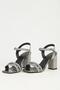 Women's Platinum Heeled Shoes Pc-55676