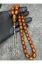 Large Size Old Collectible High-End Crimped Amber Prayer Beads