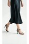 Freya Gold Metal Detailed Goblet Heeled Shoes - Brown Crinkled - 4