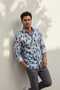 Floral Long Sleeve Men's Shirt