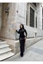 Women's Black Sequined Draped Flexible Stylish Dress - 3