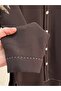 Bala Metal Buttoned Double Pocket Almond Stitched Trousers Suit-Şa1036 Brown - 5