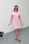 Women's Collar Scarf Detailed Double Pocket Dress Pink - 26Y 26724
