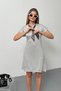 Women's Collar Scarf Detailed Double Pocket Dress Gray - 26Y 26724 - 4
