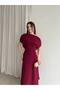 Women's One-Shoulder Draped Midi Dress – Chic, Elegant and Evening Occasion Dress - 2