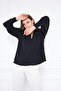 Women's Trendy Balloon Sleeve Oversize Black Stylish Blouse Shirt - 6