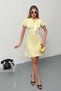 Women's Collar Scarf Detailed Double Pocket Dress Yellow - 26Y 26724 - 3
