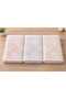 Madamgold Towel 50X90 3 Pieces Leaf Pattern (Gold-Silver-Bronze) Hand and Face Towel - 3
