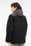 Men's Black Gray Outdoor Coat - Water/Windproof Hooded Color Block Winter Coat - 7