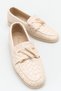 Stylish Women's Daily Ballerina Shoes with Knitted Texture and Gold Buckle