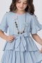 Girls' Skirt Tiered Short-Sleeve Necklace Dress - 4