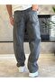 Men's Baggy Fit Jean Trousers Gray Eca039 - 5