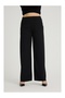 Maternity Black Lycra Wide Leg Pants with Stone Detail and Pockets G111-1 - 6