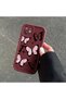 Oppo A5 5g Compatible Shockproof Simple Claret Red Silicone Phone Case Butterfly Pattern - 6