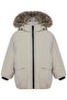 Fur Hooded Coat for 2-5 Years - Beige 3-4 Years