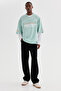 Baskılı File Tişört Oversized Fit - 3