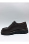 Genuine Leather Lace-Up Brown Lightweight Thick Sole Men's Shoes - 3