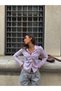 Women's Pink Striped Shirt with Side Gather Detail - 4