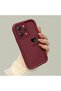 Simple Maroon Silicone Phone Case Heart Shockproof Compatible with Redmi 12 - 2