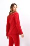 Men's Collared Asymmetrical Double-Breasted Women's Jacket-Red - 1179100 - 3