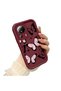 Shockproof Simple Claret Red Silicone Phone Case Butterfly Compatible with Mi 13 Lite - 2