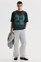 Baskılı File Tişört Oversized Fit - 2