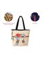 Radha Krishna Canvas Tote Bag for Women, Spiritual Flute Art Shoulder Handbag, Ethnic Cultural Design Tote, Stylish Everyday Bag for Temple, Work & Travel - 4