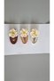 Girl's 5 cm Snap Buckle – Beige, Stone, Brown Color (Set of 3) - 3