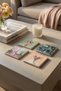 Pop Art City and Animal Themed Natural Stone Travertine Coasters Set of 4 - 2