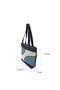 Daisy Chain Denim Handbag for Women, Floral Design Shoulder Hand Bag, Stylish Everyday Denim Purse, Lightweight Casual Bag for Day Out, Brunch & Daily Use - 3