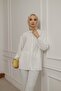 Women's Belted and Stone Detailed Hijab Shirt