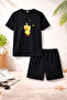T-Shirt Shorts Kids Set 100% Cotton Comfortable Cut Casual Cute Printed 2-Piece Combination