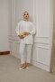 Women's Belted and Stone Detailed Hijab Shirt - 7