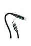 كابل ديجلاين ديجلاين USB-C إلى USB-C مع شاشة عرض، طول 1.2 متر، قدرة 100 واط - أسود