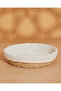Brown Round Basket With Fabric